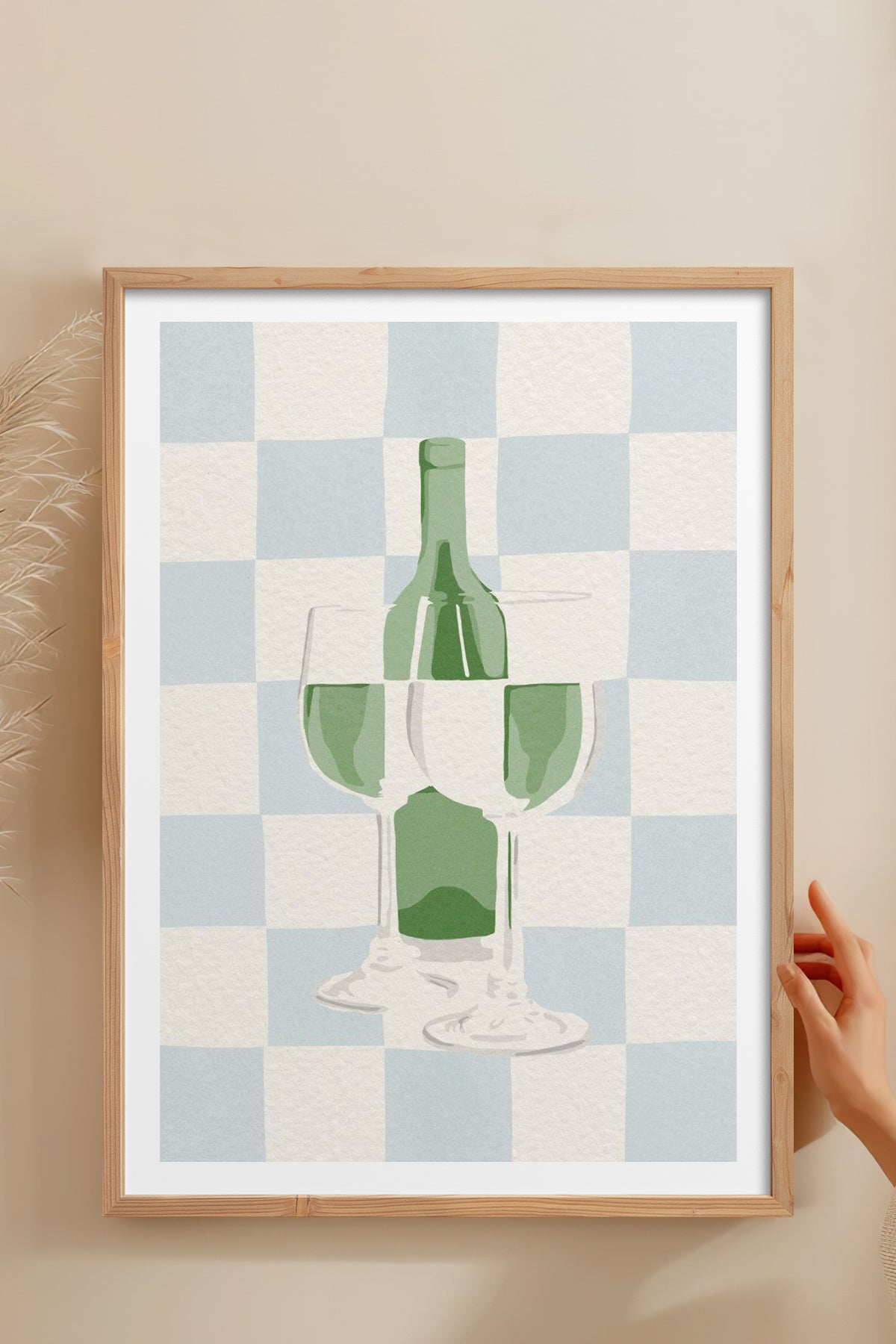 HOMEPACK Ahşap Çerçeveli Tablo Çerçeveli Poster Sanatsal Modern Duvar Dekoru TK-845