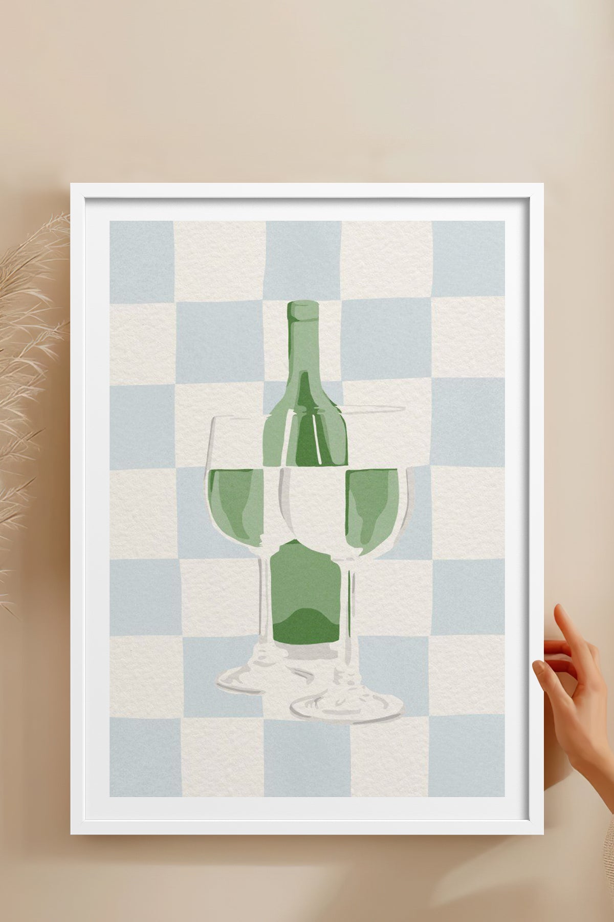 HOMEPACK Ahşap Çerçeveli Tablo Çerçeveli Poster Sanatsal Modern Duvar Dekoru TK-845