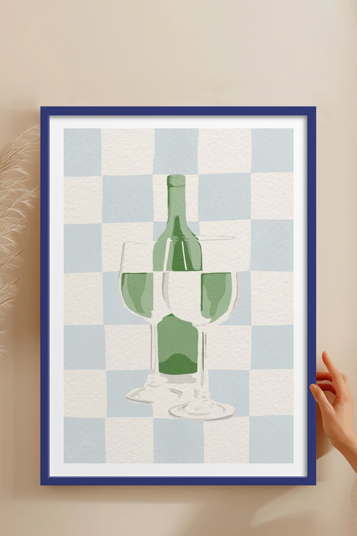 HOMEPACK Ahşap Çerçeveli Tablo Çerçeveli Poster Sanatsal Modern Duvar Dekoru TK-845