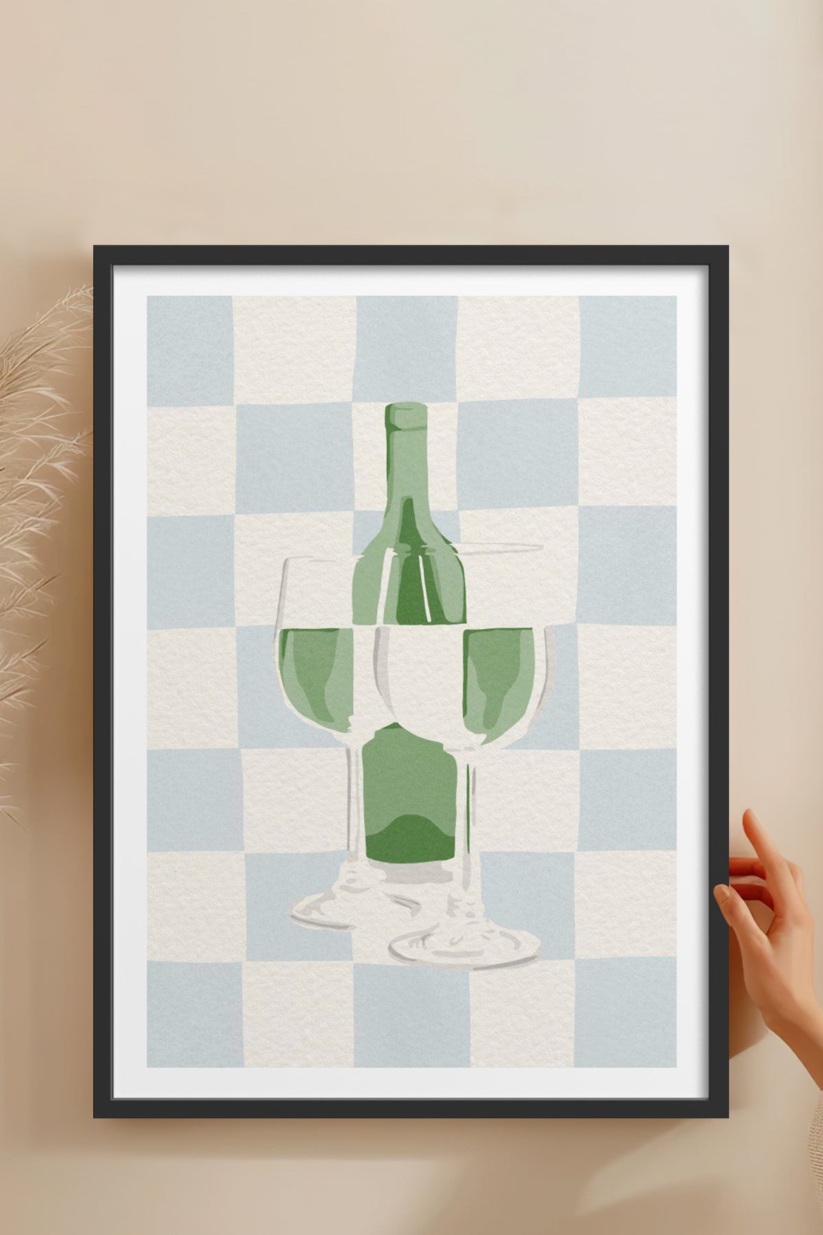 HOMEPACK Ahşap Çerçeveli Tablo Çerçeveli Poster Sanatsal Modern Duvar Dekoru TK-845