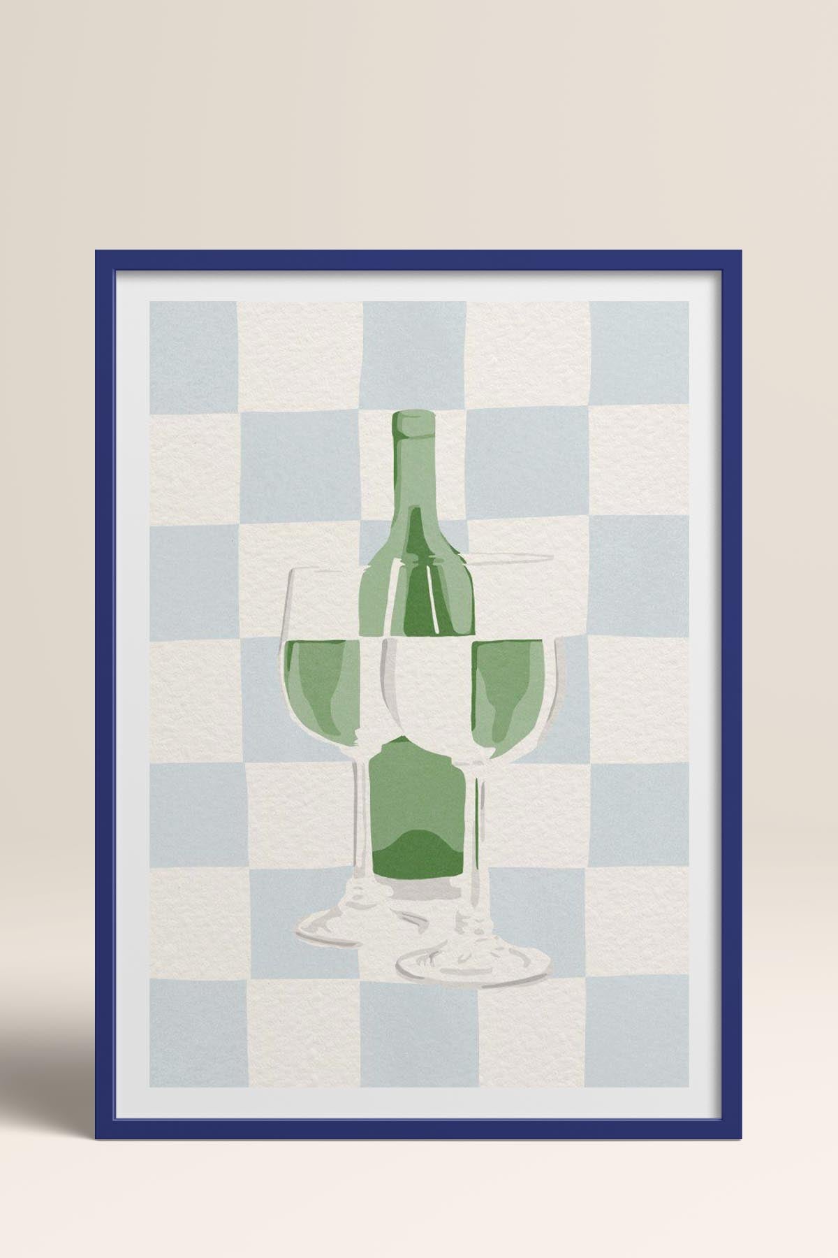 HOMEPACK Ahşap Çerçeveli Tablo Çerçeveli Poster Sanatsal Modern Duvar Dekoru TK-845