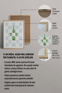 HOMEPACK Ahşap Çerçeveli Tablo Çerçeveli Poster Sanatsal Modern Duvar Dekoru TK-845