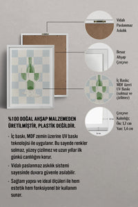 HOMEPACK Ahşap Çerçeveli Tablo Çerçeveli Poster Sanatsal Modern Duvar Dekoru TK-845