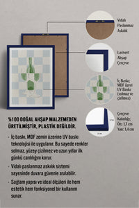 HOMEPACK Ahşap Çerçeveli Tablo Çerçeveli Poster Sanatsal Modern Duvar Dekoru TK-845