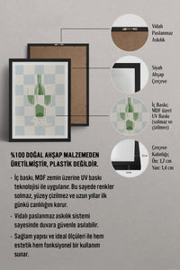 HOMEPACK Ahşap Çerçeveli Tablo Çerçeveli Poster Sanatsal Modern Duvar Dekoru TK-845
