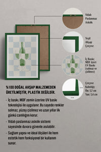 HOMEPACK Ahşap Çerçeveli Tablo Çerçeveli Poster Sanatsal Modern Duvar Dekoru TK-845