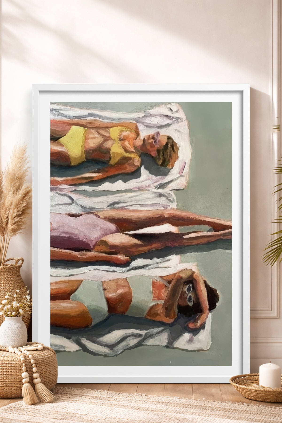 HOMEPACK Ahşap Çerçeveli Tablo Çerçeveli Poster Sanatsal Modern Duvar Dekoru TK-846