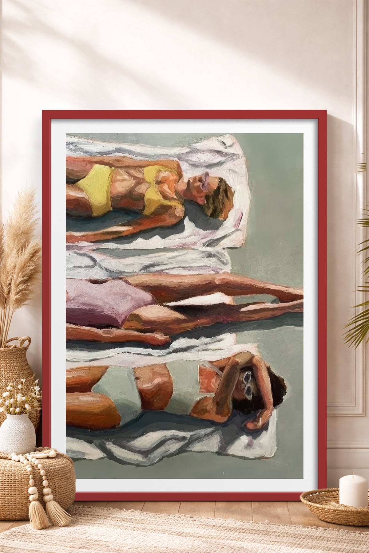 HOMEPACK Ahşap Çerçeveli Tablo Çerçeveli Poster Sanatsal Modern Duvar Dekoru TK-846