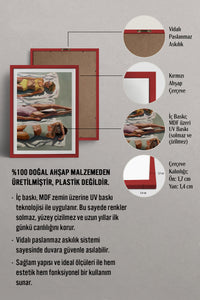 HOMEPACK Ahşap Çerçeveli Tablo Çerçeveli Poster Sanatsal Modern Duvar Dekoru TK-846
