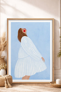 HOMEPACK Ahşap Çerçeveli Tablo Çerçeveli Poster Sanatsal Modern Duvar Dekoru TK-848