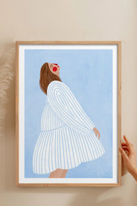 HOMEPACK Ahşap Çerçeveli Tablo Çerçeveli Poster Sanatsal Modern Duvar Dekoru TK-848