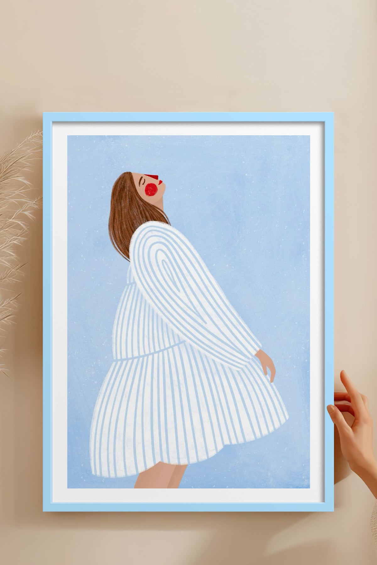 HOMEPACK Ahşap Çerçeveli Tablo Çerçeveli Poster Sanatsal Modern Duvar Dekoru TK-848