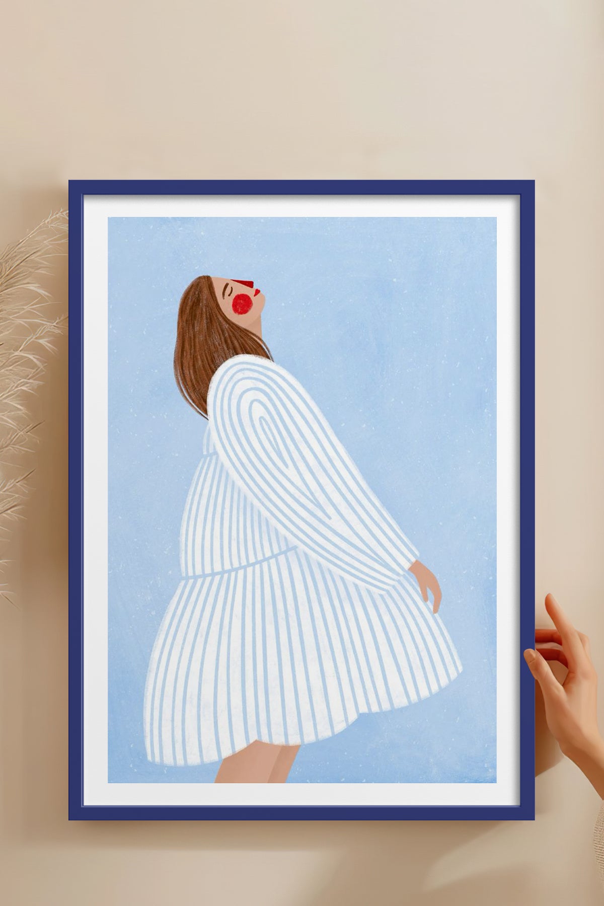 HOMEPACK Ahşap Çerçeveli Tablo Çerçeveli Poster Sanatsal Modern Duvar Dekoru TK-848