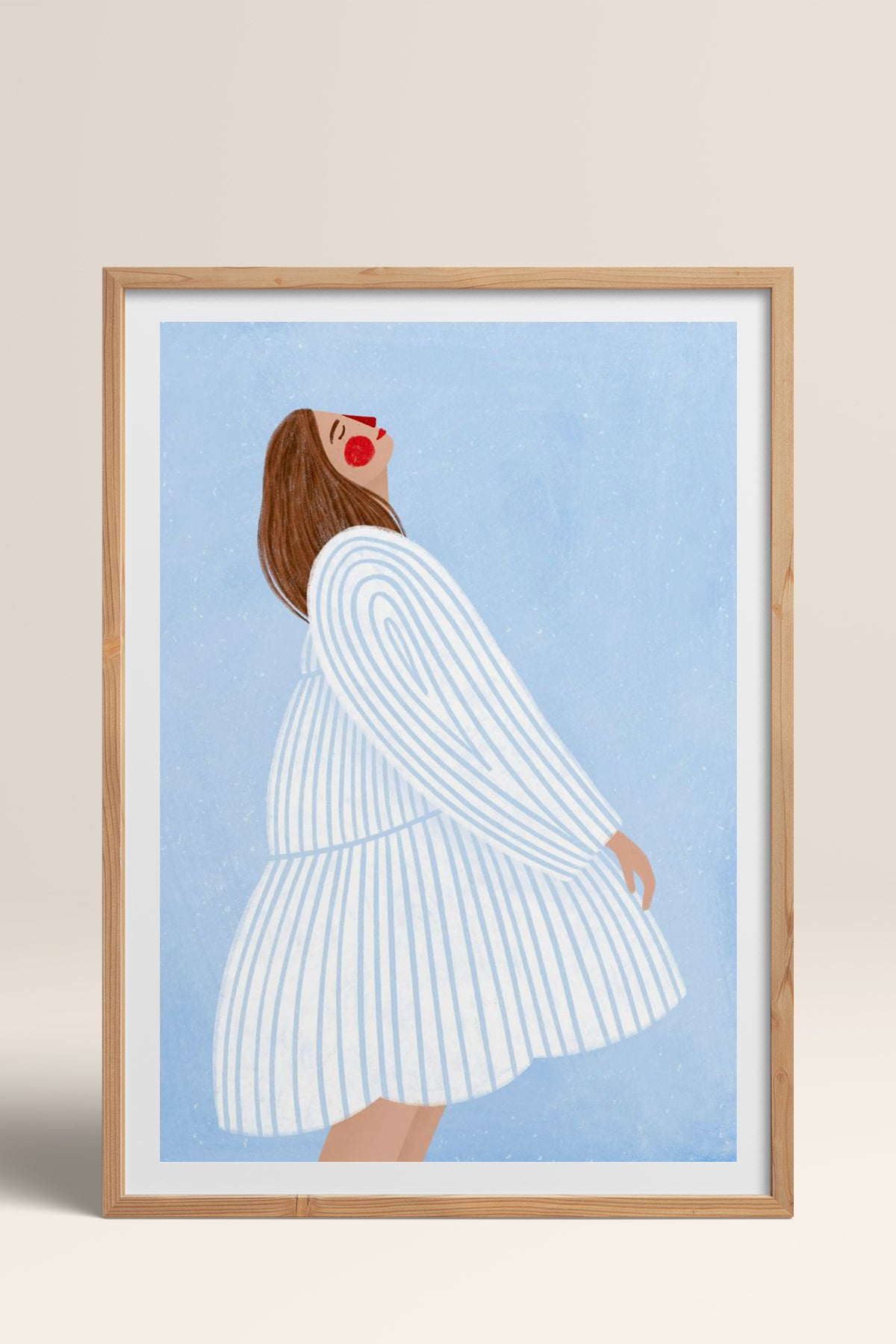 HOMEPACK Ahşap Çerçeveli Tablo Çerçeveli Poster Sanatsal Modern Duvar Dekoru TK-848