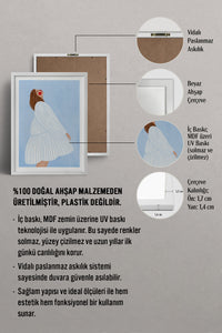 HOMEPACK Ahşap Çerçeveli Tablo Çerçeveli Poster Sanatsal Modern Duvar Dekoru TK-848