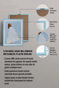 HOMEPACK Ahşap Çerçeveli Tablo Çerçeveli Poster Sanatsal Modern Duvar Dekoru TK-848