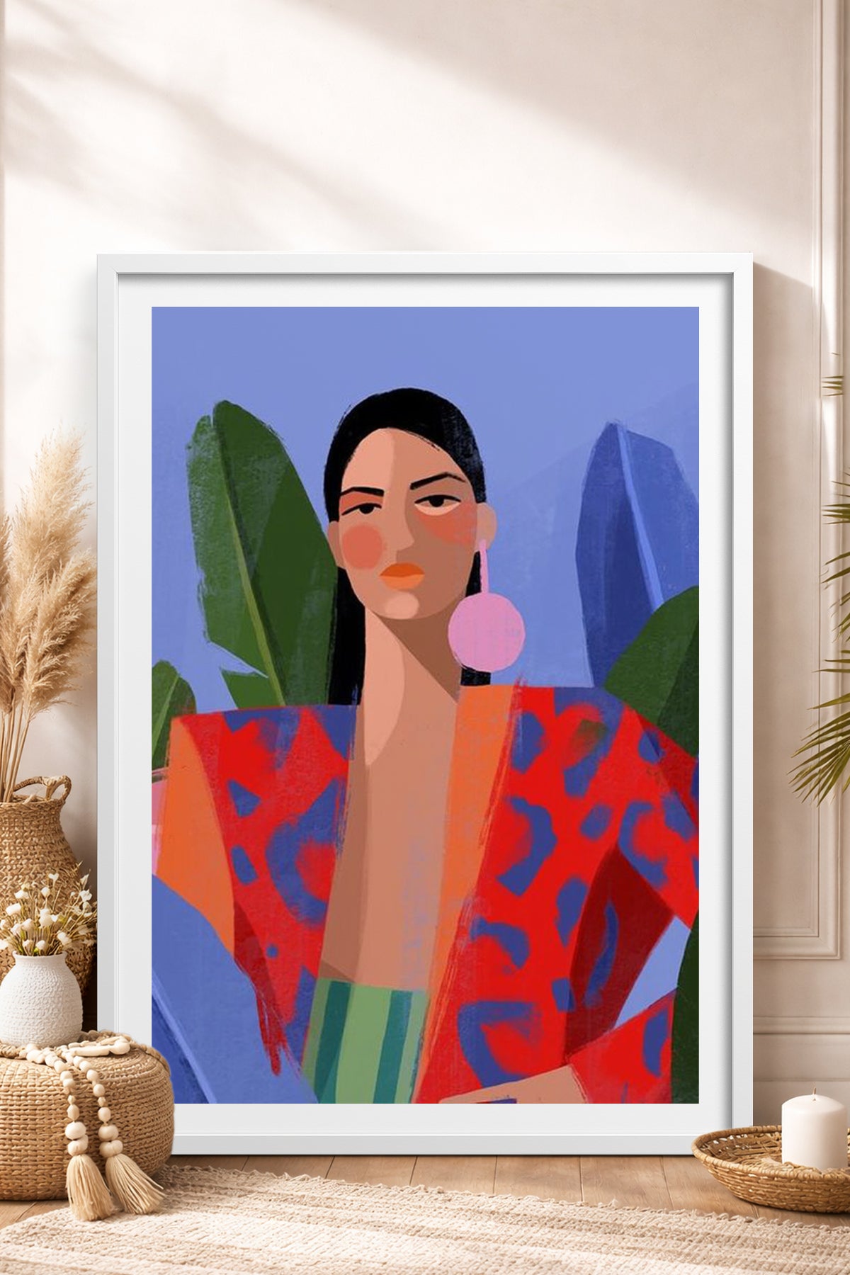 HOMEPACK Ahşap Çerçeveli Tablo Çerçeveli Poster Sanatsal Modern Duvar Dekoru TK-849