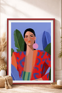 HOMEPACK Ahşap Çerçeveli Tablo Çerçeveli Poster Sanatsal Modern Duvar Dekoru TK-849