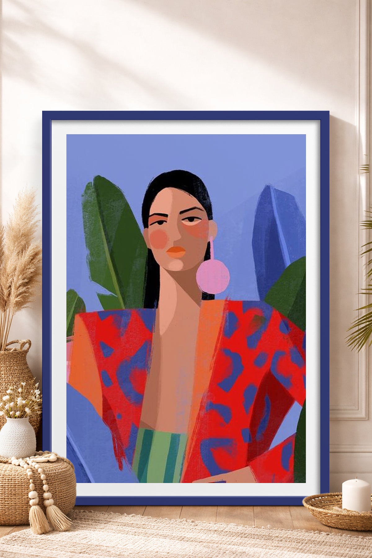 HOMEPACK Ahşap Çerçeveli Tablo Çerçeveli Poster Sanatsal Modern Duvar Dekoru TK-849