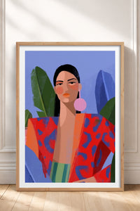 HOMEPACK Ahşap Çerçeveli Tablo Çerçeveli Poster Sanatsal Modern Duvar Dekoru TK-849
