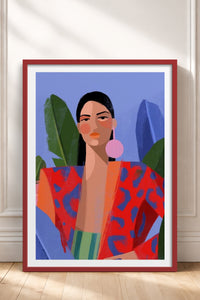 HOMEPACK Ahşap Çerçeveli Tablo Çerçeveli Poster Sanatsal Modern Duvar Dekoru TK-849