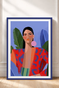 HOMEPACK Ahşap Çerçeveli Tablo Çerçeveli Poster Sanatsal Modern Duvar Dekoru TK-849