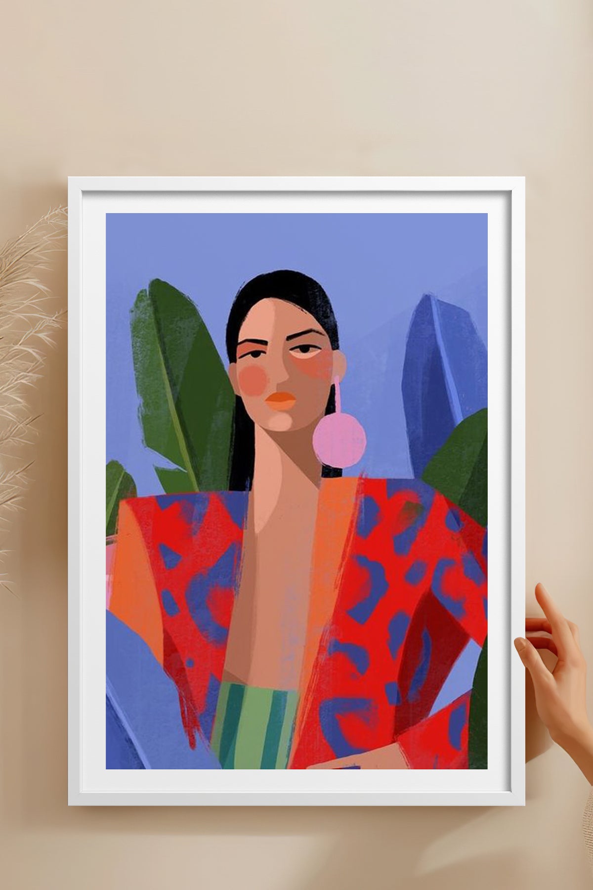 HOMEPACK Ahşap Çerçeveli Tablo Çerçeveli Poster Sanatsal Modern Duvar Dekoru TK-849