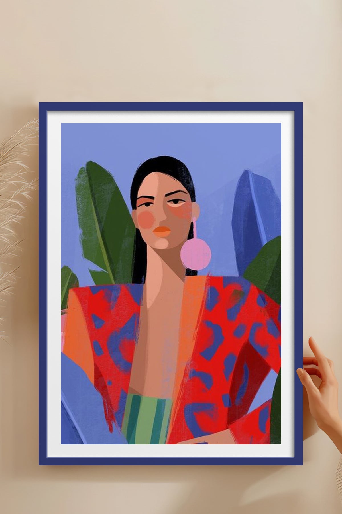 HOMEPACK Ahşap Çerçeveli Tablo Çerçeveli Poster Sanatsal Modern Duvar Dekoru TK-849