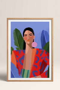 HOMEPACK Ahşap Çerçeveli Tablo Çerçeveli Poster Sanatsal Modern Duvar Dekoru TK-849