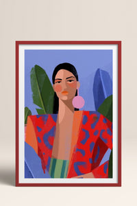 HOMEPACK Ahşap Çerçeveli Tablo Çerçeveli Poster Sanatsal Modern Duvar Dekoru TK-849