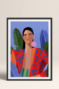 HOMEPACK Ahşap Çerçeveli Tablo Çerçeveli Poster Sanatsal Modern Duvar Dekoru TK-849