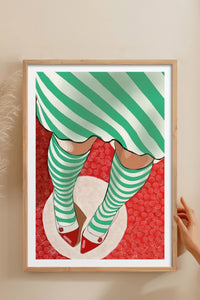HOMEPACK Ahşap Çerçeveli Tablo Çerçeveli Poster Sanatsal Modern Duvar Dekoru TK-852