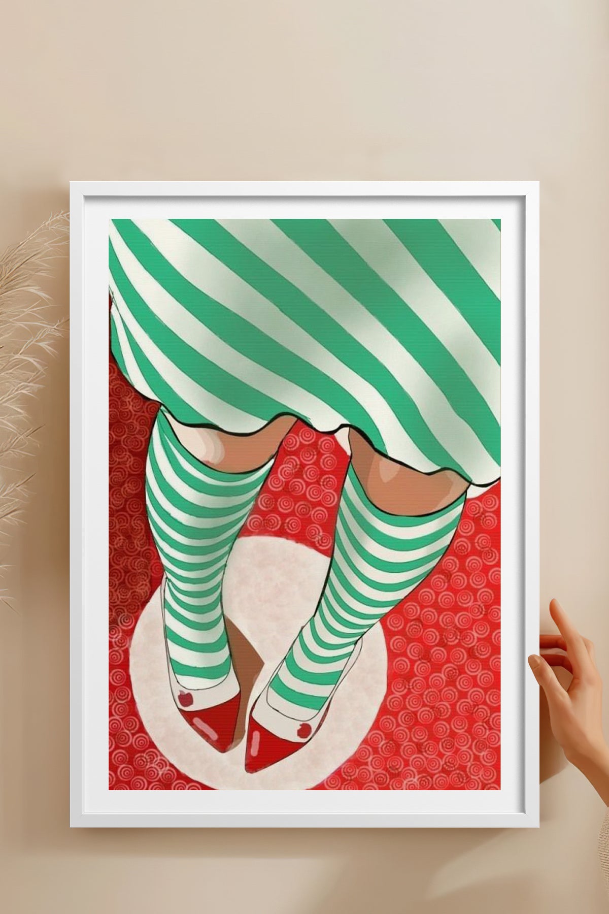 HOMEPACK Ahşap Çerçeveli Tablo Çerçeveli Poster Sanatsal Modern Duvar Dekoru TK-852