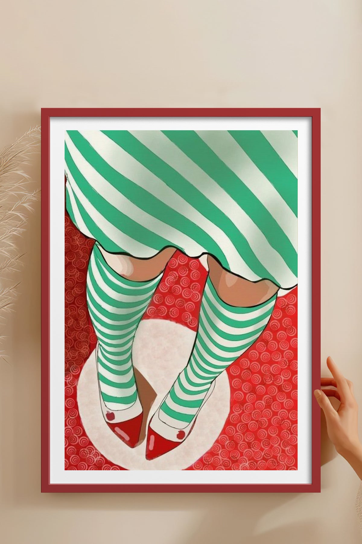 HOMEPACK Ahşap Çerçeveli Tablo Çerçeveli Poster Sanatsal Modern Duvar Dekoru TK-852