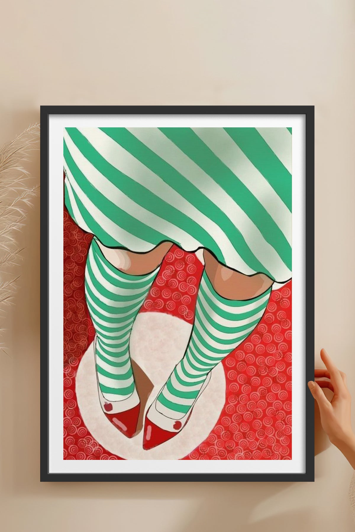 HOMEPACK Ahşap Çerçeveli Tablo Çerçeveli Poster Sanatsal Modern Duvar Dekoru TK-852