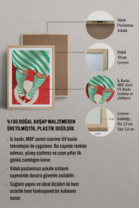 HOMEPACK Ahşap Çerçeveli Tablo Çerçeveli Poster Sanatsal Modern Duvar Dekoru TK-852