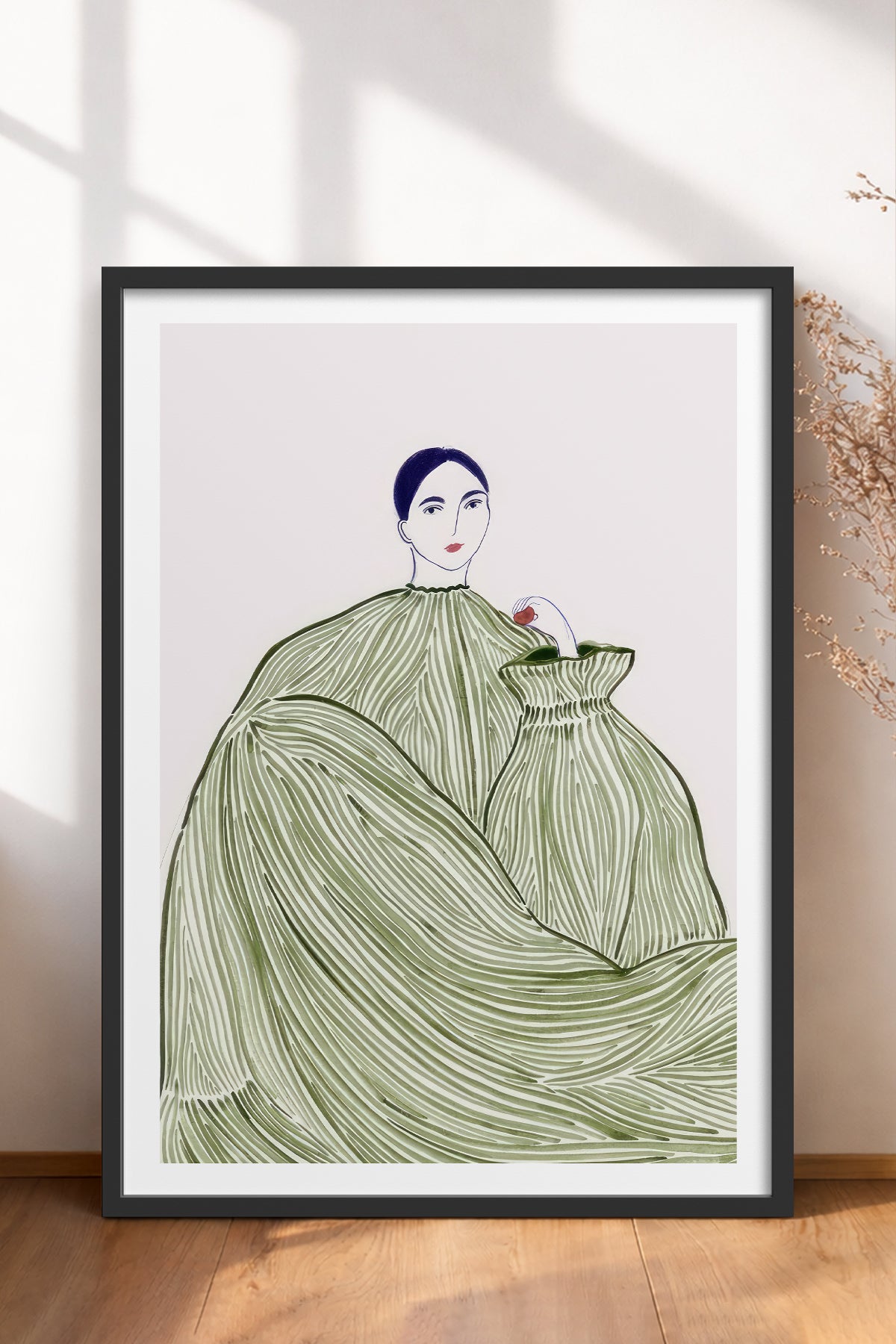 HOMEPACK Ahşap Çerçeveli Tablo Çerçeveli Poster Sanatsal Modern Duvar Dekoru TK-853