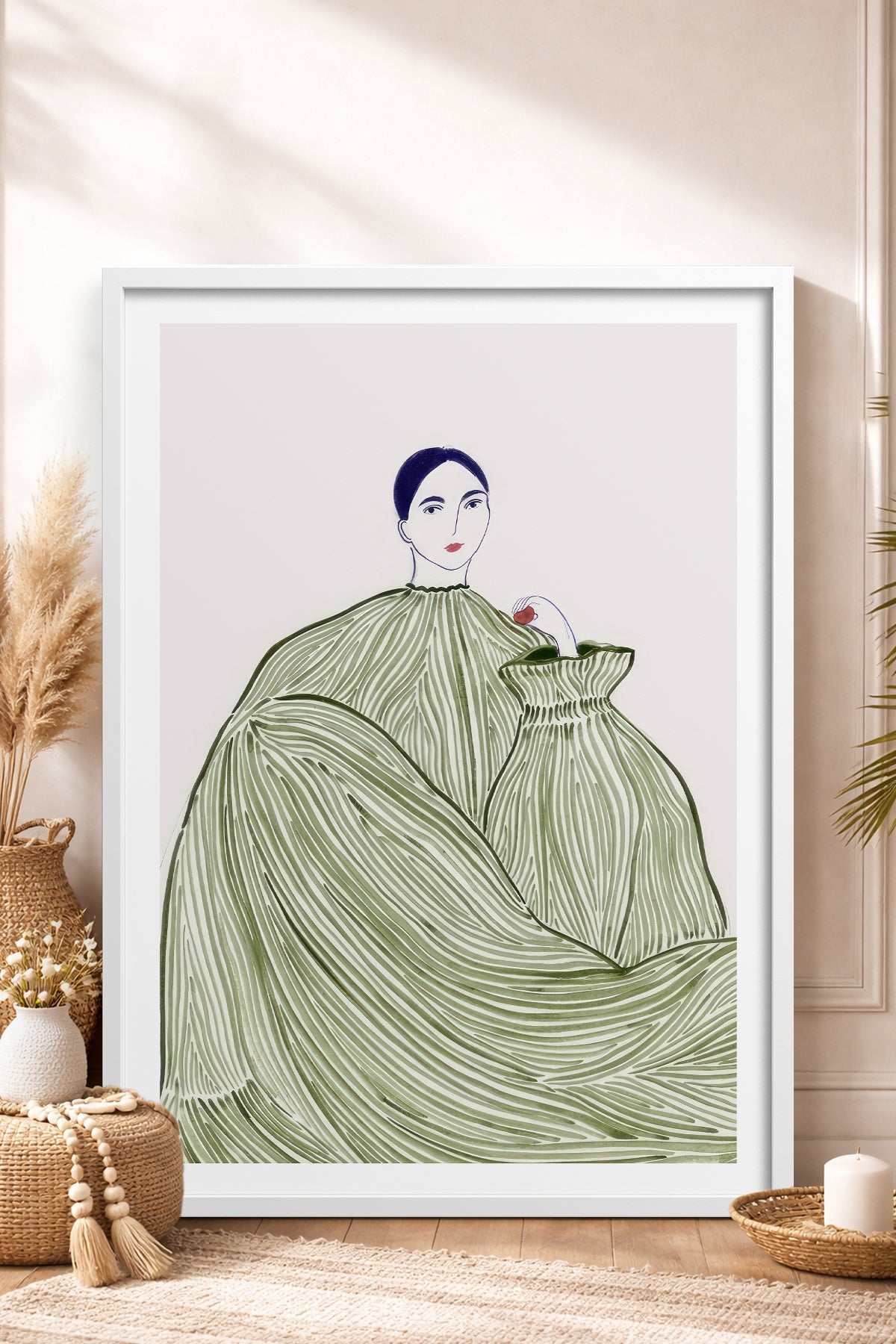 HOMEPACK Ahşap Çerçeveli Tablo Çerçeveli Poster Sanatsal Modern Duvar Dekoru TK-853