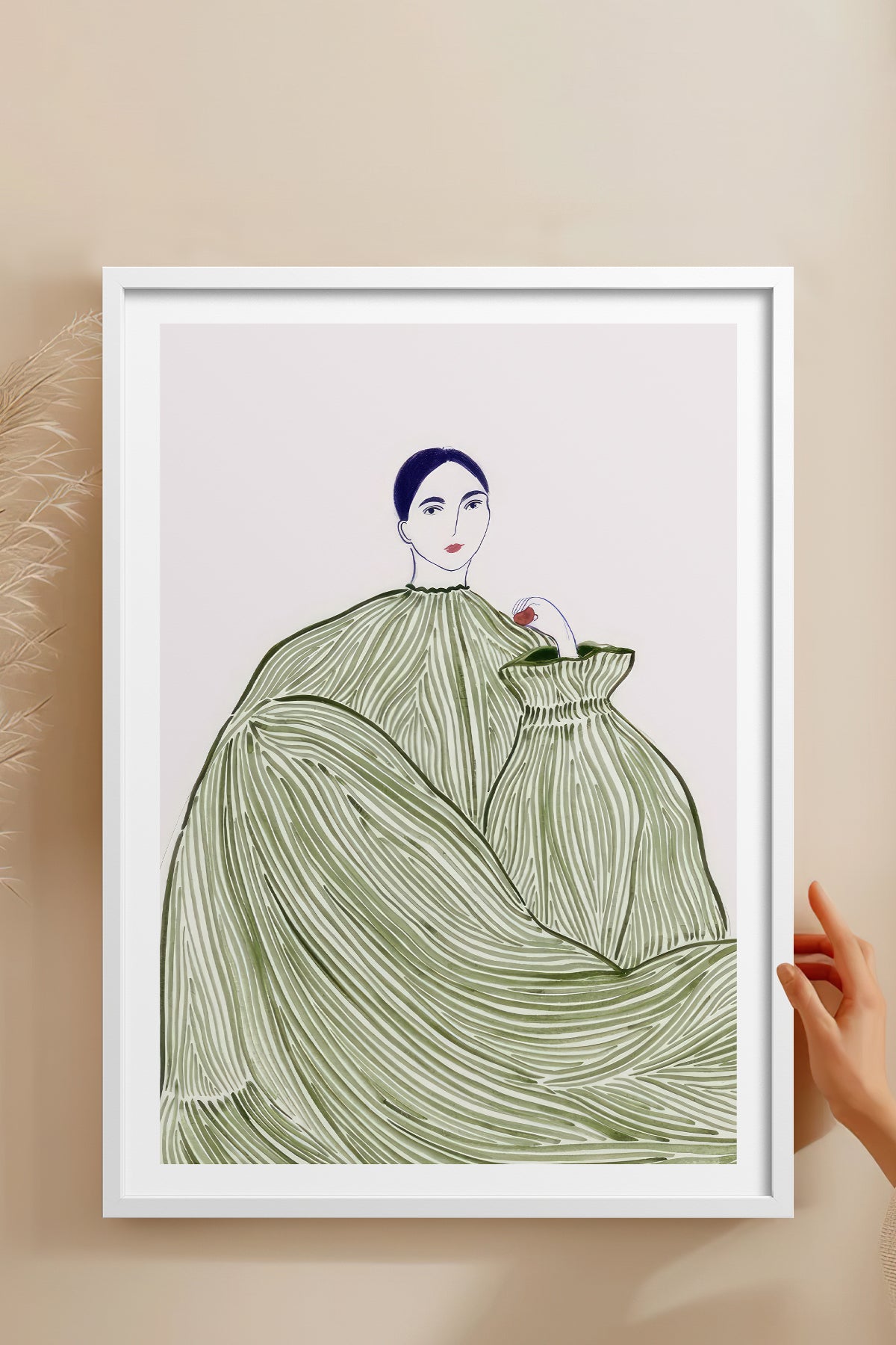 HOMEPACK Ahşap Çerçeveli Tablo Çerçeveli Poster Sanatsal Modern Duvar Dekoru TK-853