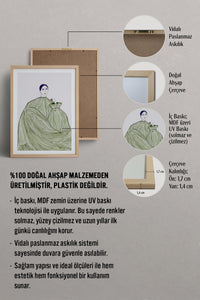 HOMEPACK Ahşap Çerçeveli Tablo Çerçeveli Poster Sanatsal Modern Duvar Dekoru TK-853