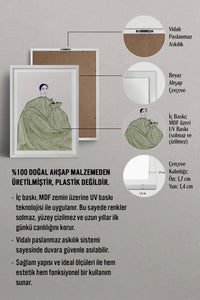 HOMEPACK Ahşap Çerçeveli Tablo Çerçeveli Poster Sanatsal Modern Duvar Dekoru TK-853