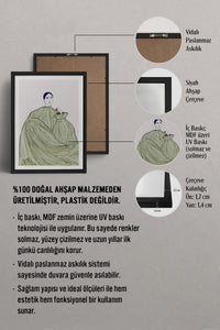HOMEPACK Ahşap Çerçeveli Tablo Çerçeveli Poster Sanatsal Modern Duvar Dekoru TK-853