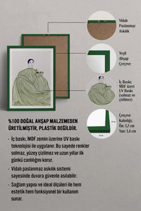 HOMEPACK Ahşap Çerçeveli Tablo Çerçeveli Poster Sanatsal Modern Duvar Dekoru TK-853