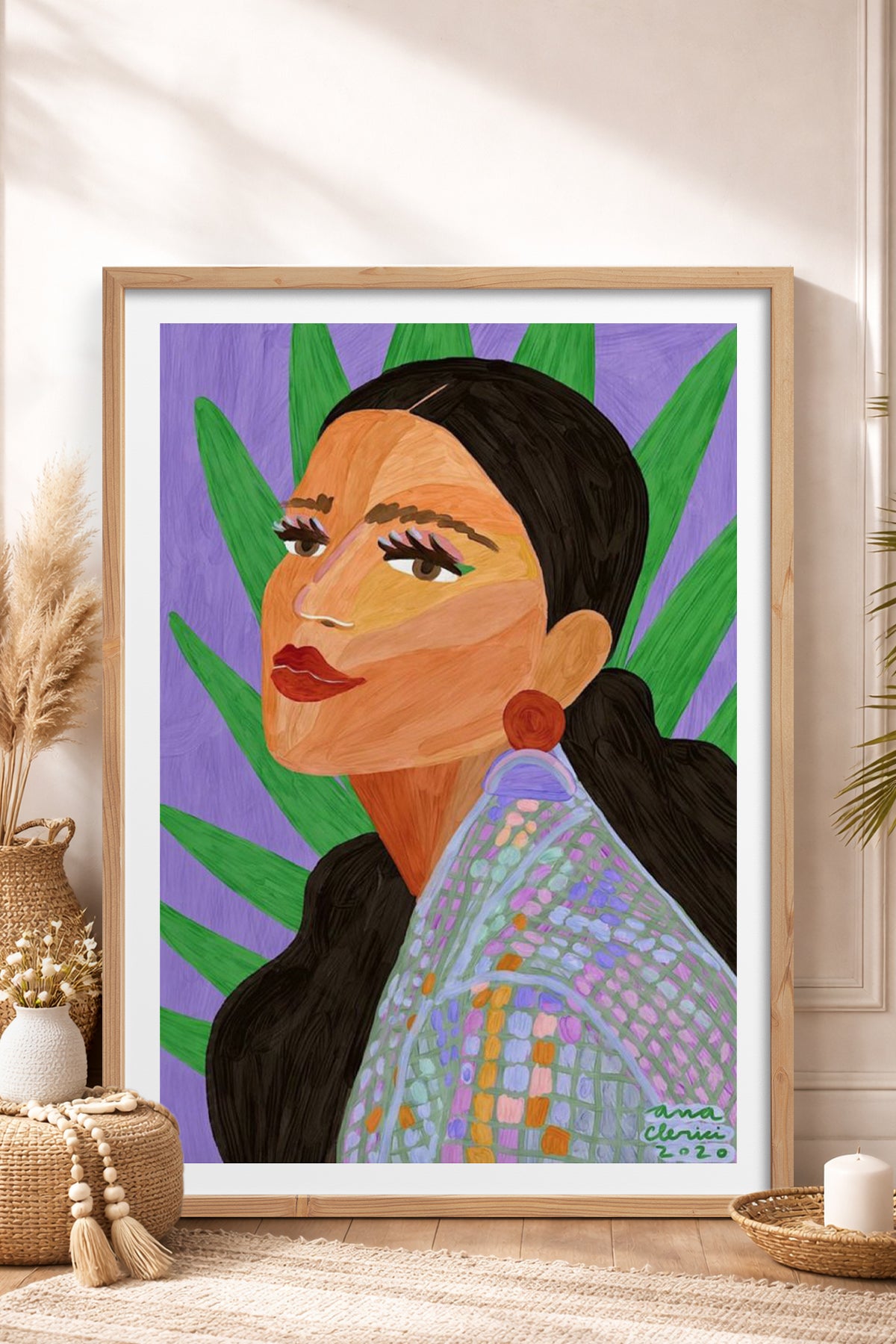 HOMEPACK Ahşap Çerçeveli Tablo Çerçeveli Poster Sanatsal Modern Duvar Dekoru TK-854