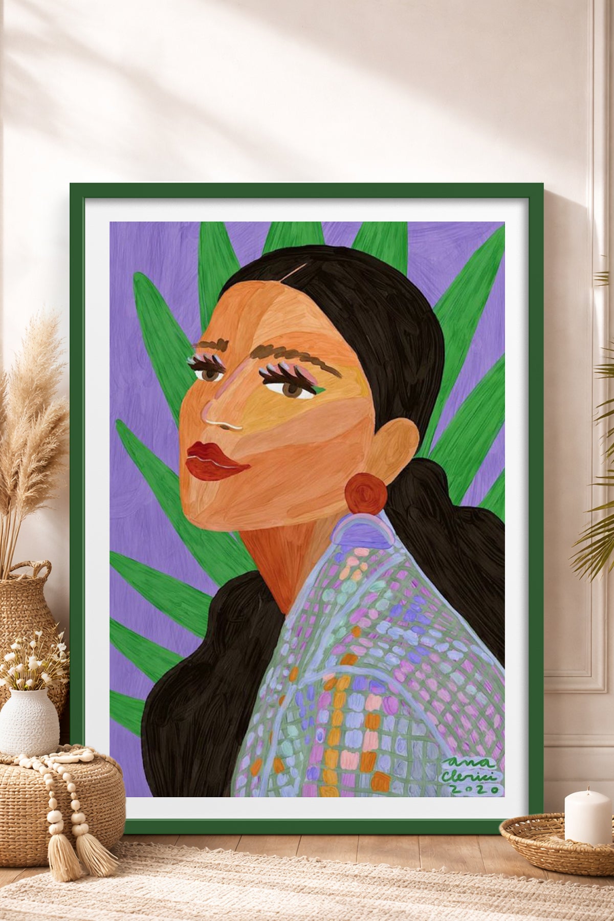 HOMEPACK Ahşap Çerçeveli Tablo Çerçeveli Poster Sanatsal Modern Duvar Dekoru TK-854
