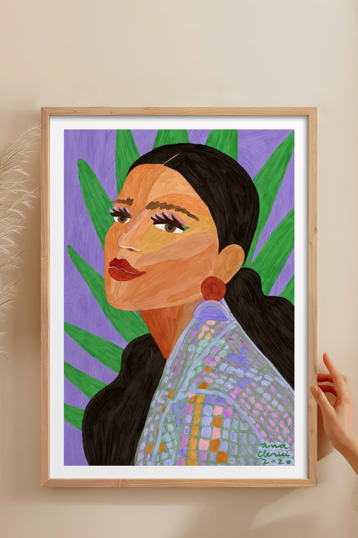 HOMEPACK Ahşap Çerçeveli Tablo Çerçeveli Poster Sanatsal Modern Duvar Dekoru TK-854