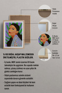 HOMEPACK Ahşap Çerçeveli Tablo Çerçeveli Poster Sanatsal Modern Duvar Dekoru TK-854