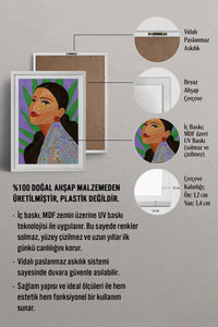 HOMEPACK Ahşap Çerçeveli Tablo Çerçeveli Poster Sanatsal Modern Duvar Dekoru TK-854
