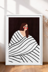 HOMEPACK Ahşap Çerçeveli Tablo Çerçeveli Poster Sanatsal Modern Duvar Dekoru TK-856