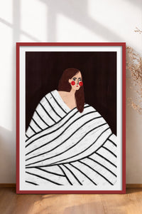 HOMEPACK Ahşap Çerçeveli Tablo Çerçeveli Poster Sanatsal Modern Duvar Dekoru TK-856